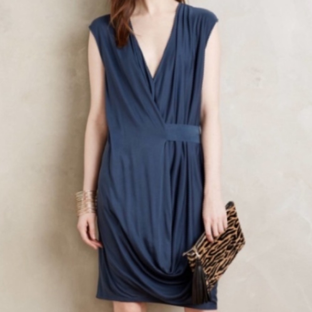 HD in Paris (Anthro) - Brynn Blue‎ Wrap Dress